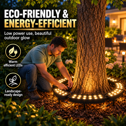 🌳 LED Ring Tree Light – Waterproof Outdoor Landscape Spotlight