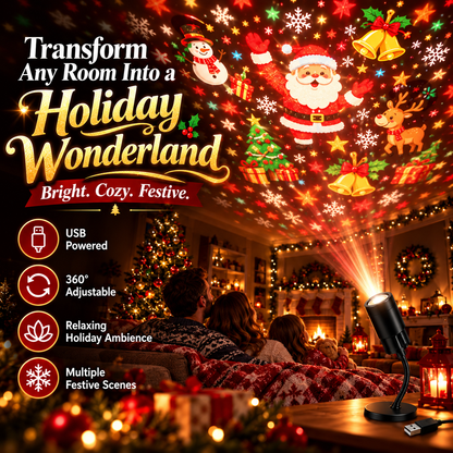 🎄 HD Christmas Projector – 6/10 Festive Scenes for Magical Holiday Displays