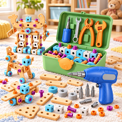 🧰 Children's Educational DIY Tool Kit – Build, Learn & Create!