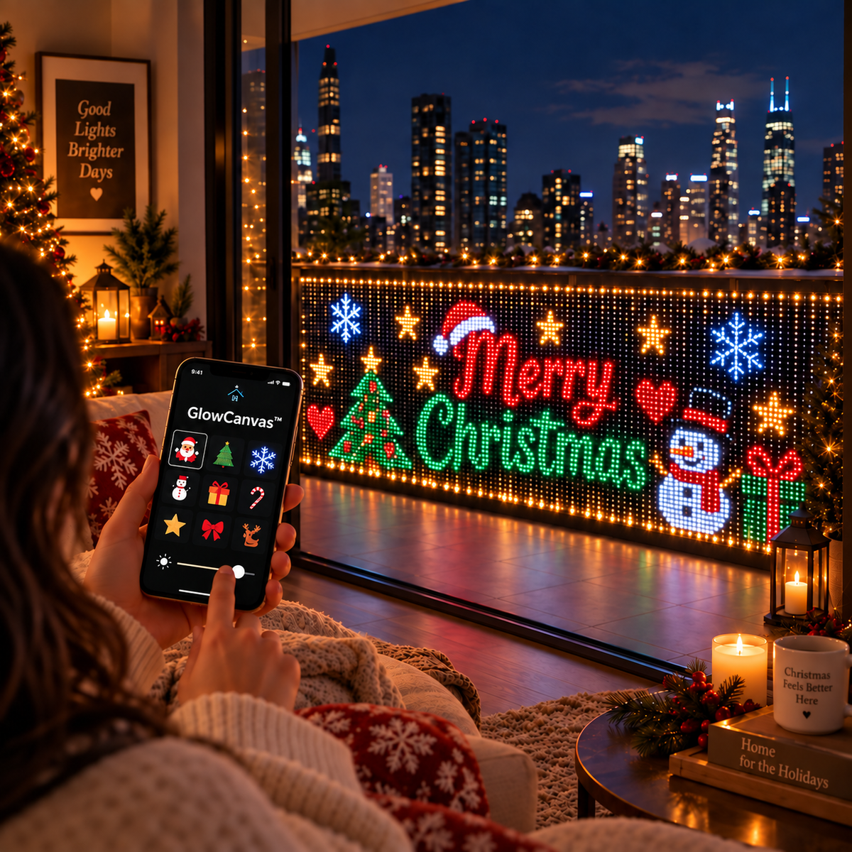 Ncrovopro smart pixel curtain lights for animated holiday displays
