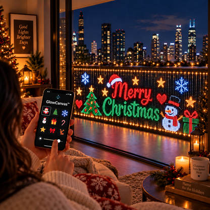Ncrovopro smart pixel curtain lights for animated holiday displays