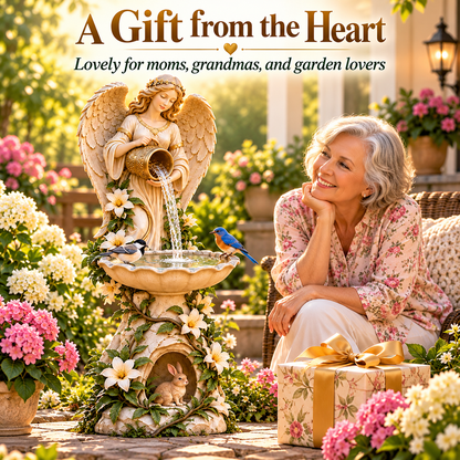 ✨🪽 Solar Angel Starlight Birdbath ☀️ – Solar-Powered Lighted Bird Waterer & Elegant Garden Decor
