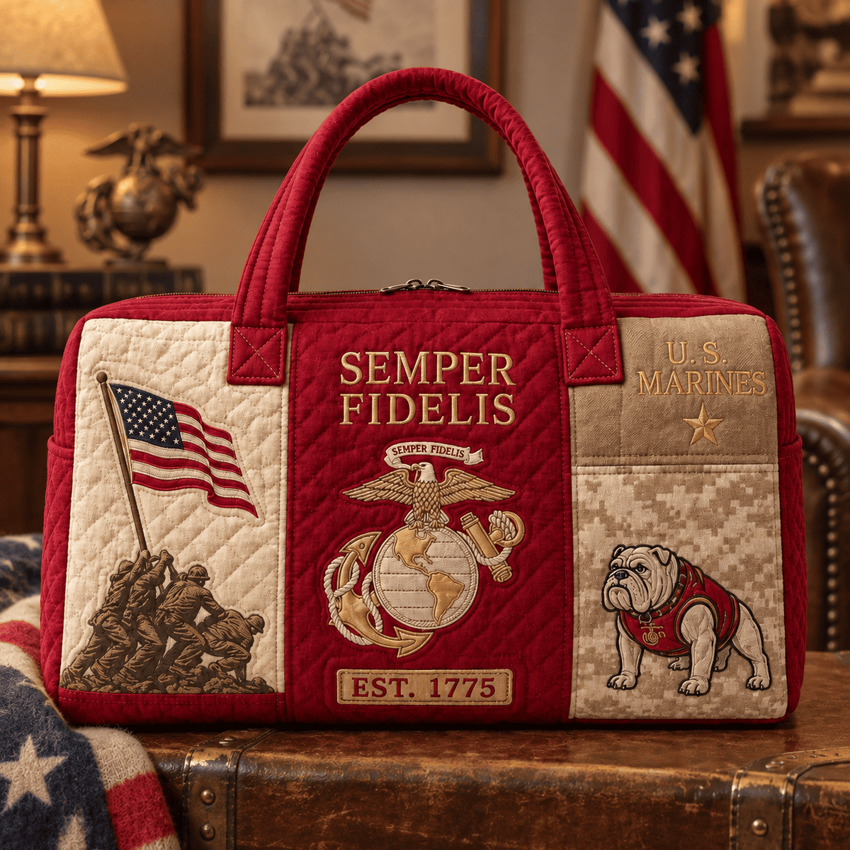 Ncrovopro military heritage quilted duffel bag product image