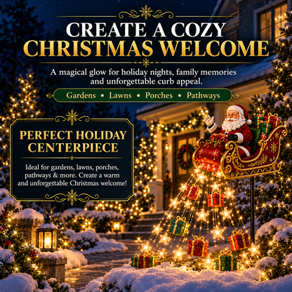 🔔🎄 Festive From Every Angle ✨– Magical Christmas Cascade Solar Garden Light🎄🎁