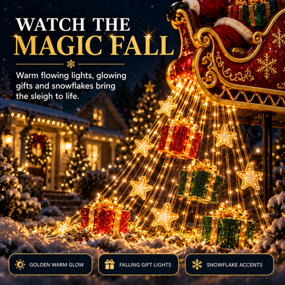 🔔🎄 Festive From Every Angle ✨– Magical Christmas Cascade Solar Garden Light🎄🎁