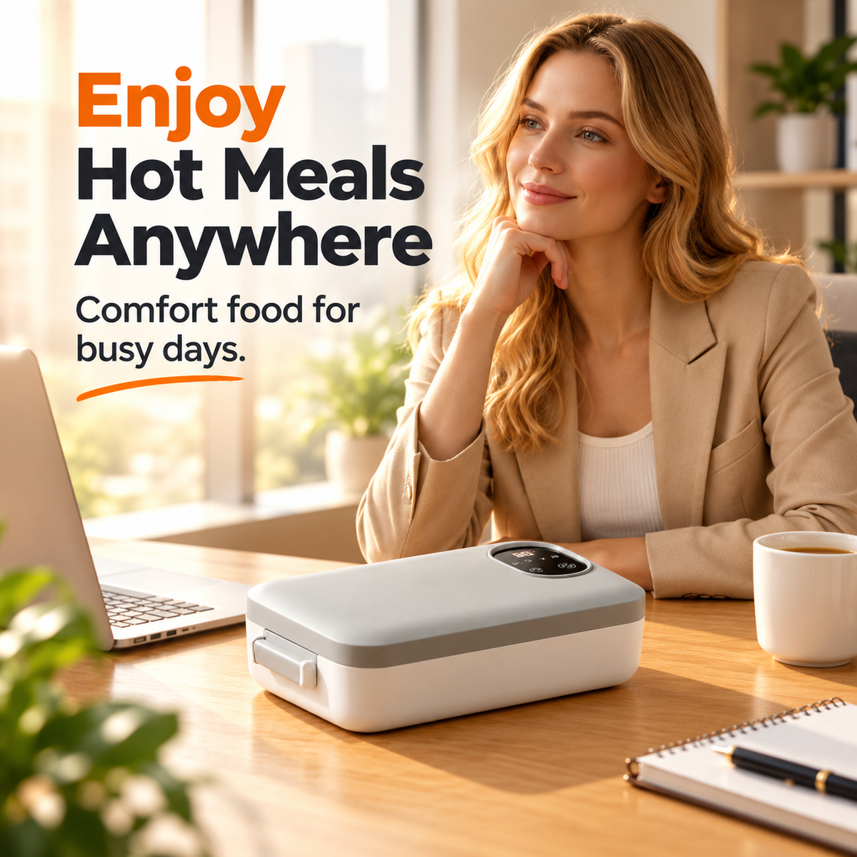 🍱 Portable Electric Heated Lunch Box – Enjoy Warm Meals Anywhere