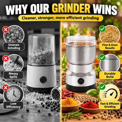 ⚡ High-Speed Stainless Steel Grain Grinder – Powerful Multi-Purpose Mill