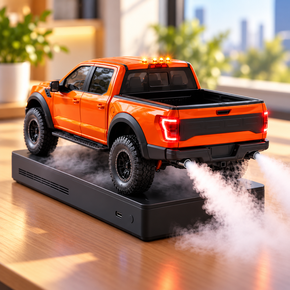 🚘 LED Pickup Truck Humidifier – Exhaust-Style Mist Effect & Cool Desktop Decor