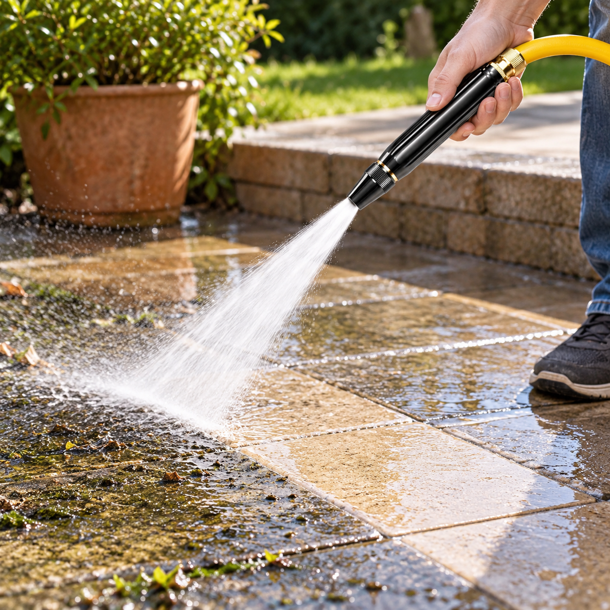 Water Spray Nozzle Cleaning Patio