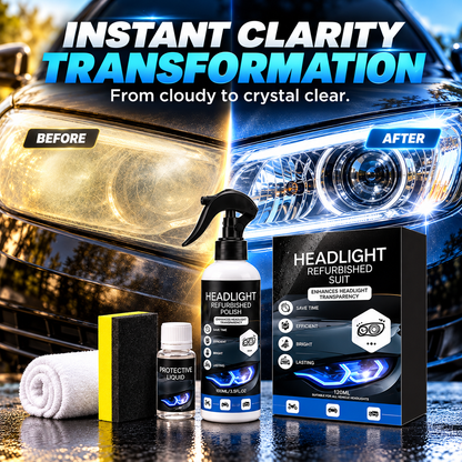 💡 Crystal Coating Headlight Restoration Fluid – Restore Clarity & Shine to Cloudy, Yellowed Headlights