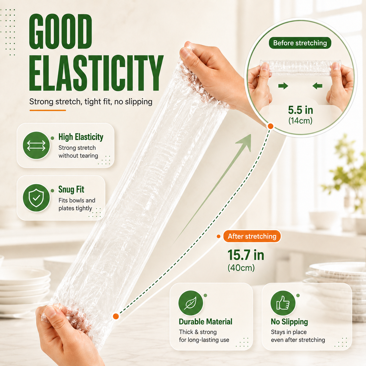 💥Disposable Elastic Stretch Food Covers 100PCS | Quick Food Storage for Bowls & Plates