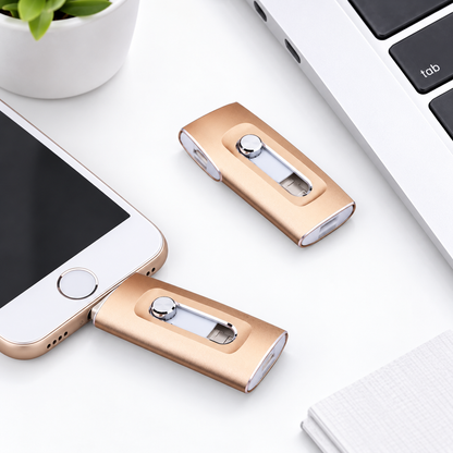 ⚡Easy To Take⚡Portable USB 3.0 Flash Drive | 3-in-1 Storage for All Devices