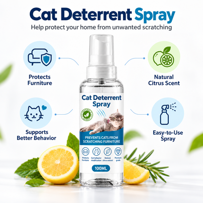 🐱🛡️ Cat Scratch Deterrent Spray – Protect Your Furniture & Keep Cats Away from Scratching!