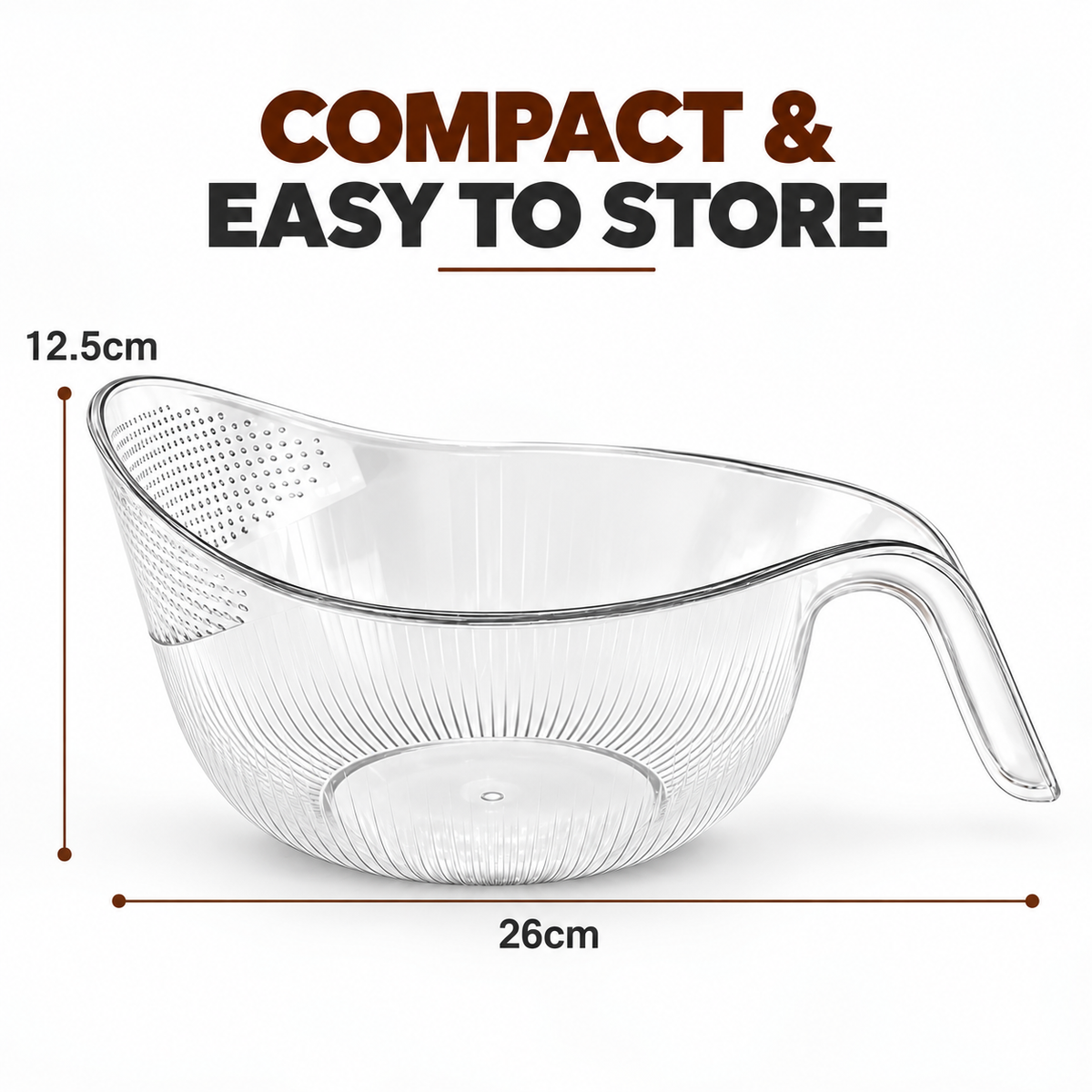 🍚 Multi-Functional Rice Strainer with Handle – Easy-Drain BPA-Free Kitchen Colander