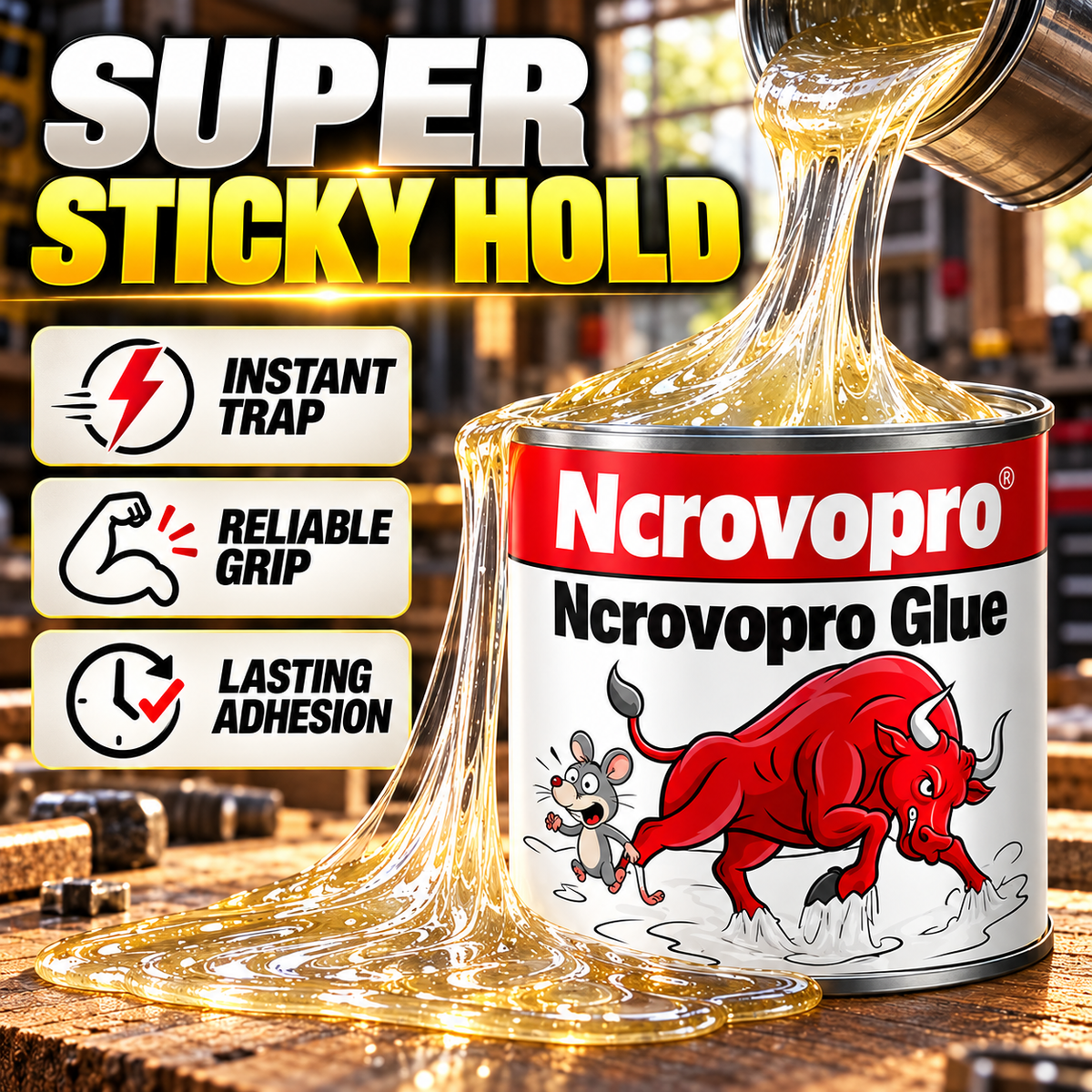 Detailed image of Ncrovopro glue texture and container