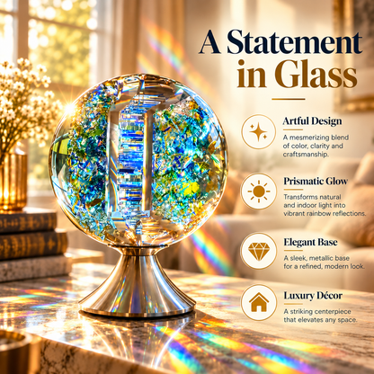 🌈✨ Magical Rainbow Crystal Light Sculpture – Stunning Glass Art That Fills Your Room with Colorful Reflections!