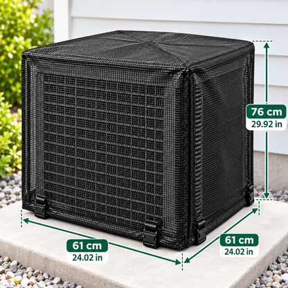 🍃 Heavy-Duty Breathable Mesh AC Cover – Keep Leaves & Debris Out