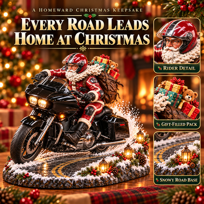 🏍️🎅 Santa’s Christmas Ride – Vintage Motorcycle Keepsake Collection