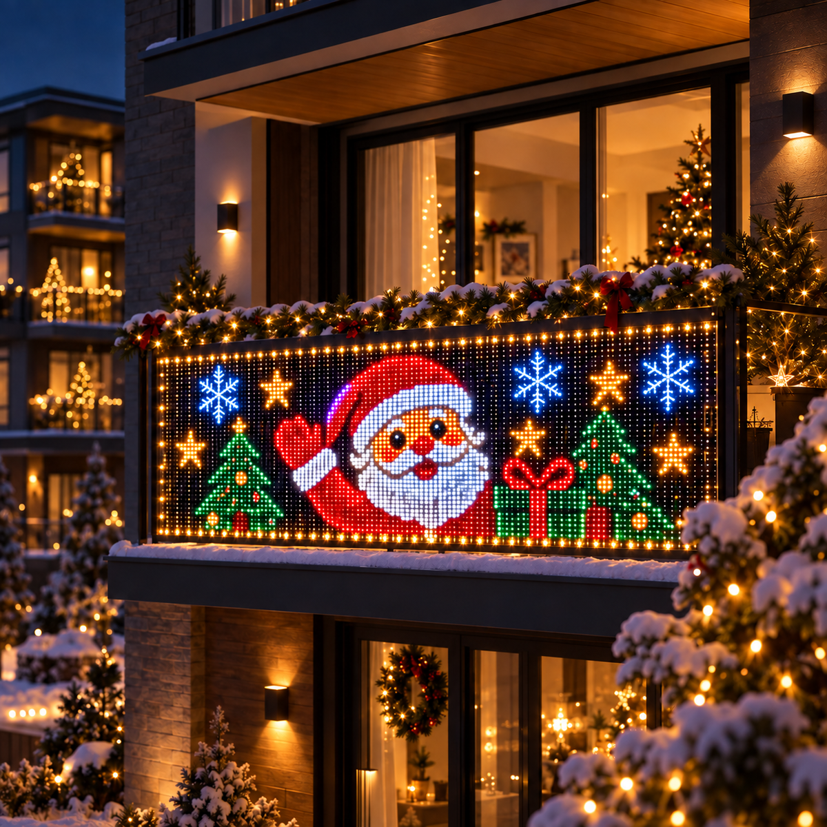 Ncrovopro smart pixel curtain lights for animated holiday displays