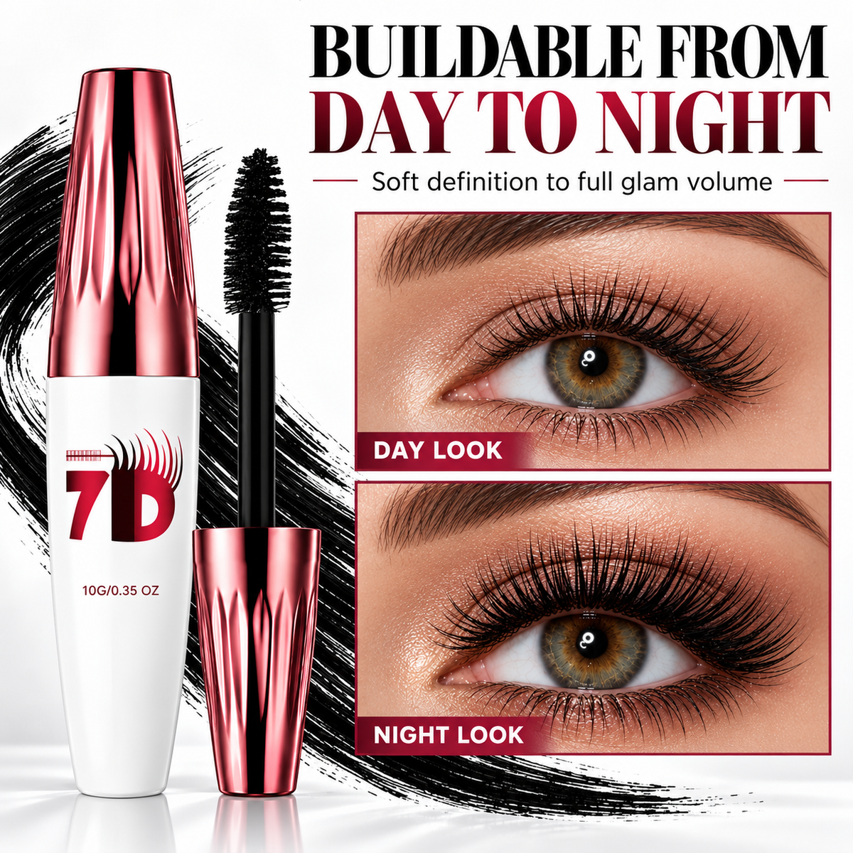 ✨ 7D Smudge-Proof Curling & Lengthening Mascara – Lift, Length & Volume
