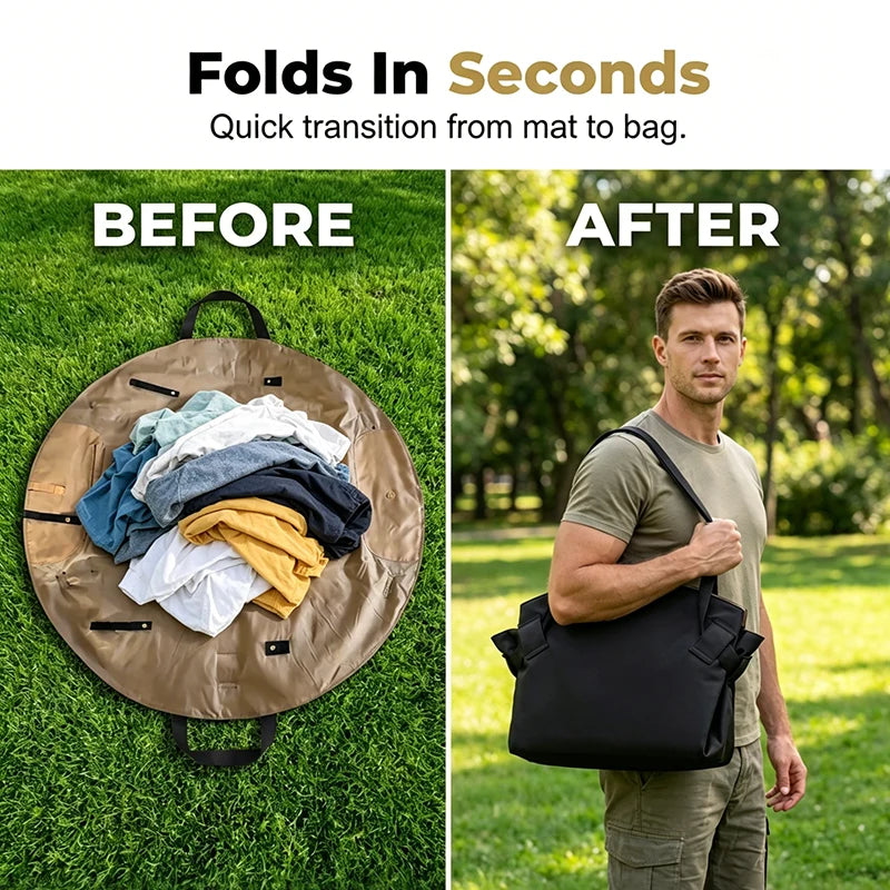 🔥🛍️ 2-in-1 Convertible Shopping Tote Bag & Picnic Mat – Everyday Multi-Purpose Carry Bag