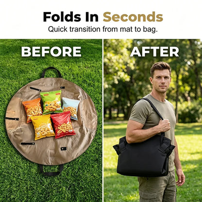🔥🛍️ 2-in-1 Convertible Shopping Tote Bag & Picnic Mat – Everyday Multi-Purpose Carry Bag