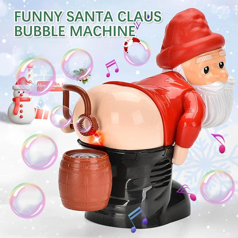 🎅🎄 Santa Bubble Blowing Machine – Musical Christmas Decor with Lights & Bubbles! ✨🫧