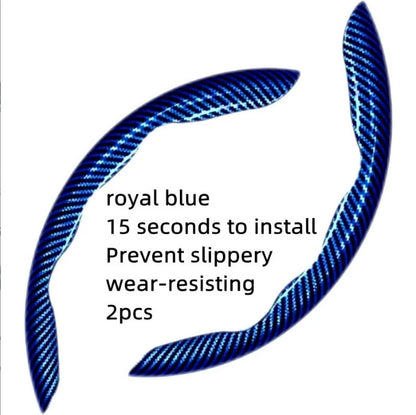 🏎️ Carbon Fiber-Style Steering Wheel Cover — Anti-Slip Car Steering Wheel Cover for 15-Inch Steering Wheels