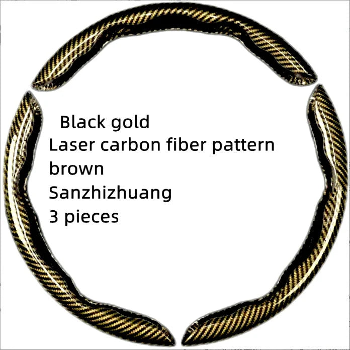 🏎️ Carbon Fiber-Style Steering Wheel Cover — Anti-Slip Car Steering Wheel Cover for 15-Inch Steering Wheels