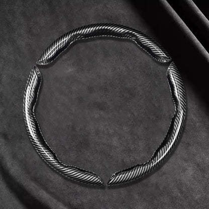 🏎️ Carbon Fiber-Style Steering Wheel Cover — Anti-Slip Car Steering Wheel Cover for 15-Inch Steering Wheels