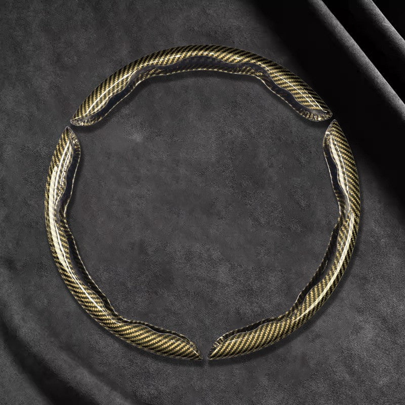 🏎️ Carbon Fiber-Style Steering Wheel Cover — Anti-Slip Car Steering Wheel Cover for 15-Inch Steering Wheels