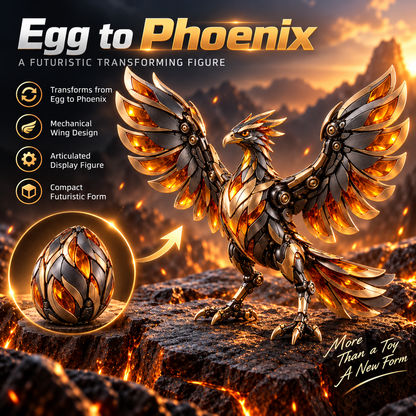 🥚✨ 2-in-1 Transforming Mechanical Fantasy Eggs – Griffin & Phoenix Collectible Figures