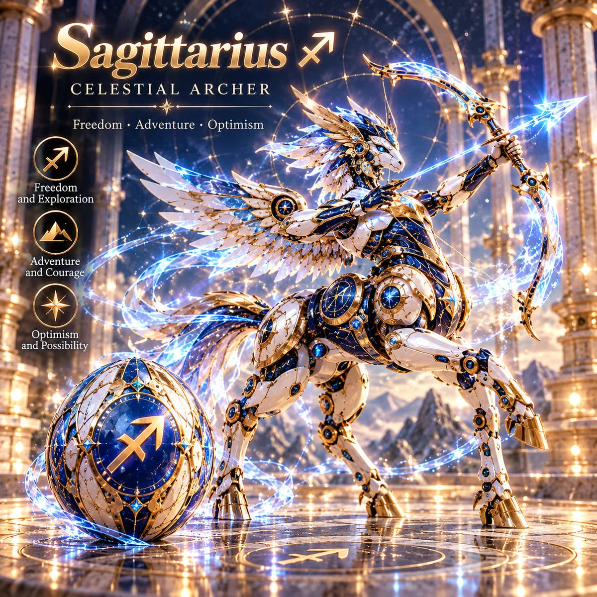 Zodiac Guardian Eggs – Sagittarius illustration