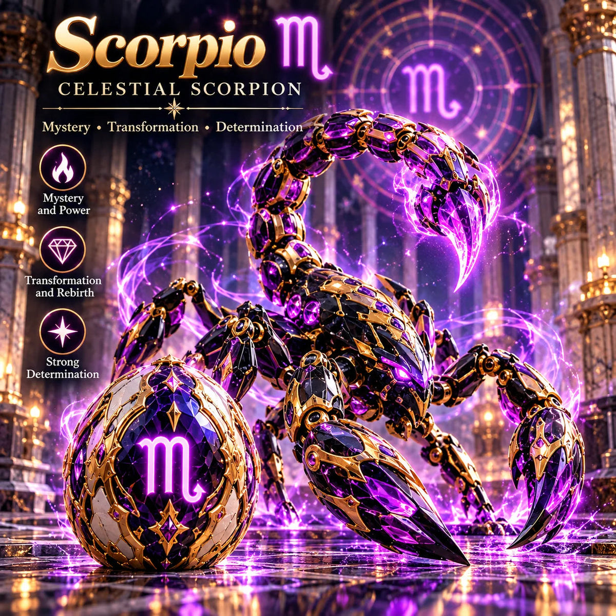 Zodiac Guardian Eggs – Scorpio illustration