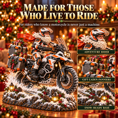 🏍️🎅 Santa’s Christmas Ride – Vintage Motorcycle Keepsake Collection