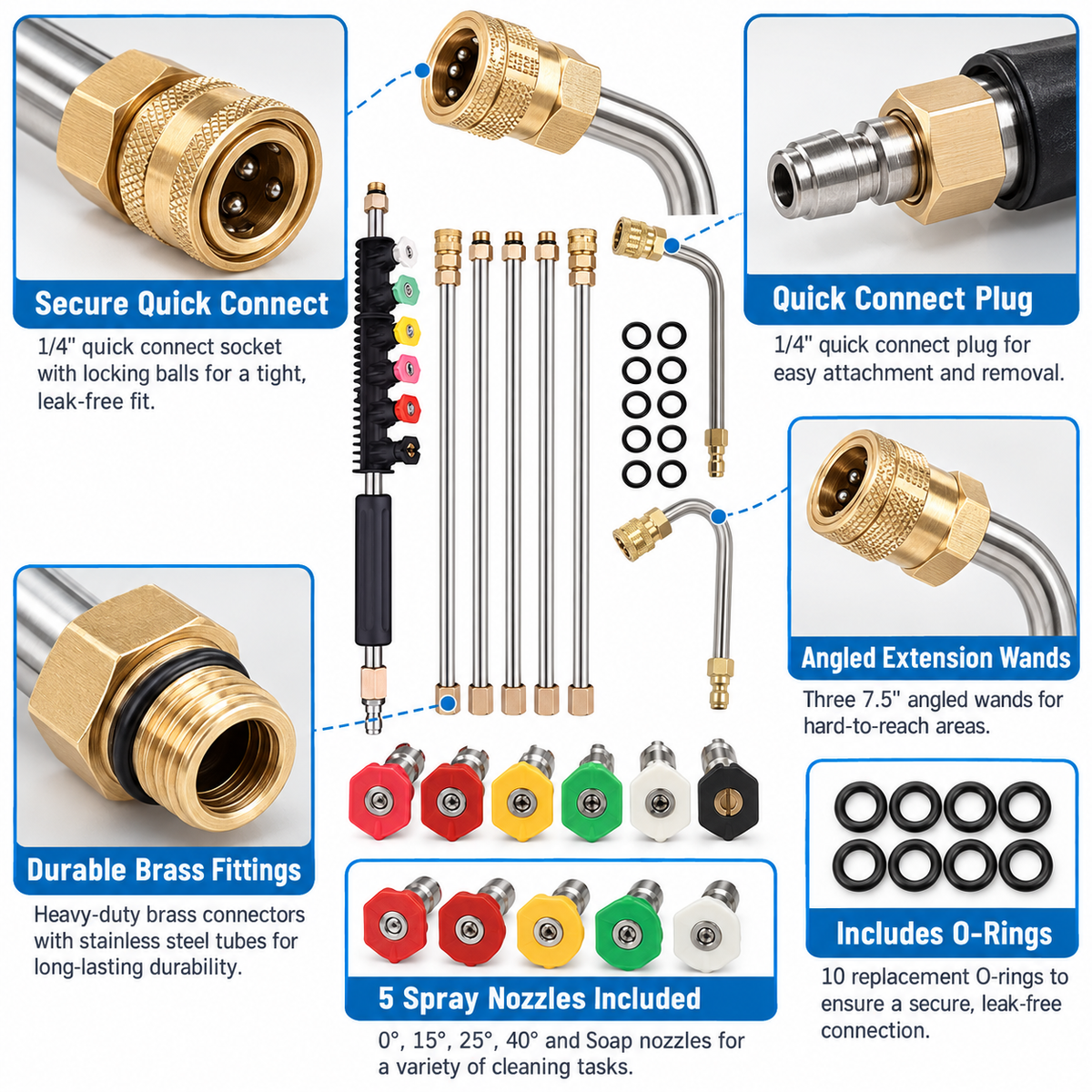 💦🚀 High-Pressure Washer Extension Wand Set – Reach Higher, Clean Faster & Easier! ✨