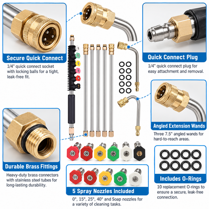 💦🚀 High-Pressure Washer Extension Wand Set – Reach Higher, Clean Faster & Easier! ✨