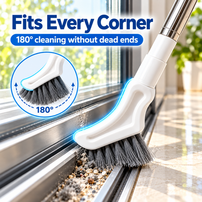 🧹 Adjustable Telescopic Crevice Cleaning Brush – Stainless Steel Long Handle