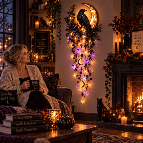 🎃 Elegant Halloween Cascade Wall Lights 👻 Spooky Decor