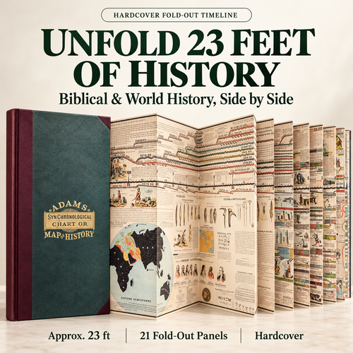 🌍Adams Synchronological Chart – 23-Ft Fold-Out Biblical & World History Timeline