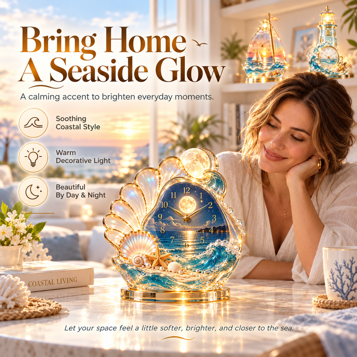 Ncrovopro coastal clock gift display