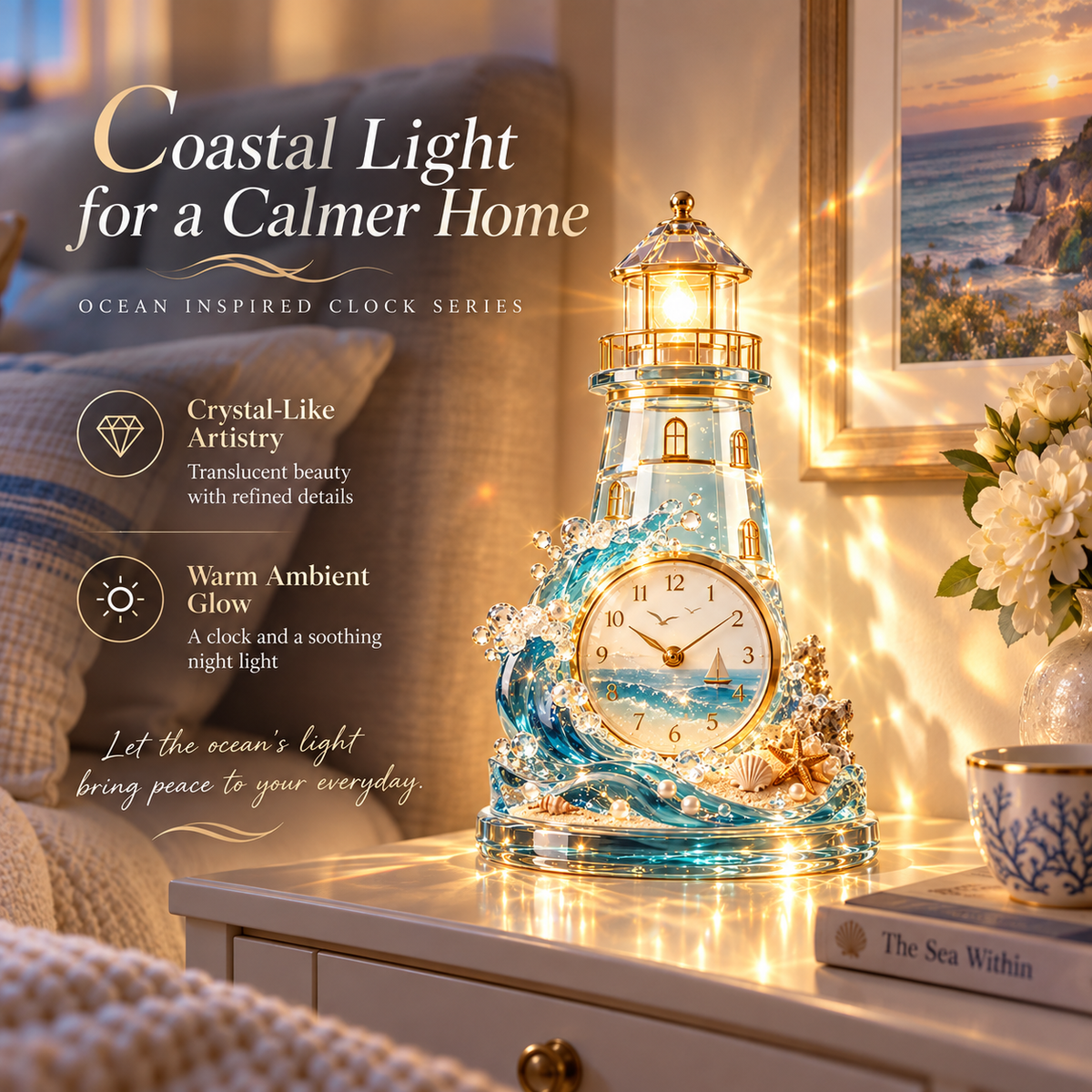Ncrovopro lighthouse clock room decor