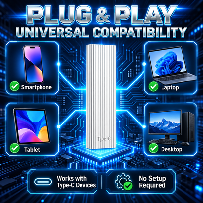 Portable Type-C Mini SSD – Compact External Storage Drive