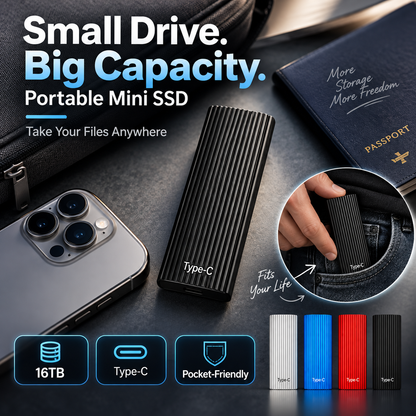 Portable Type-C Mini SSD – Compact External Storage Drive