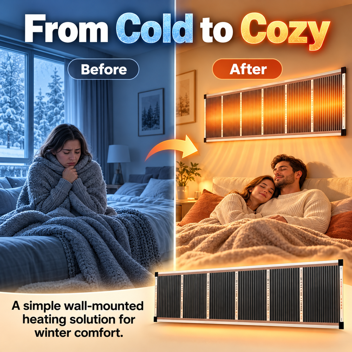 Wall-Mounted Infrared Heating Panel – Indoor Radiant Heater