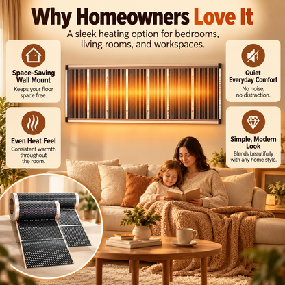 Wall-Mounted Infrared Heating Panel – Indoor Radiant Heater