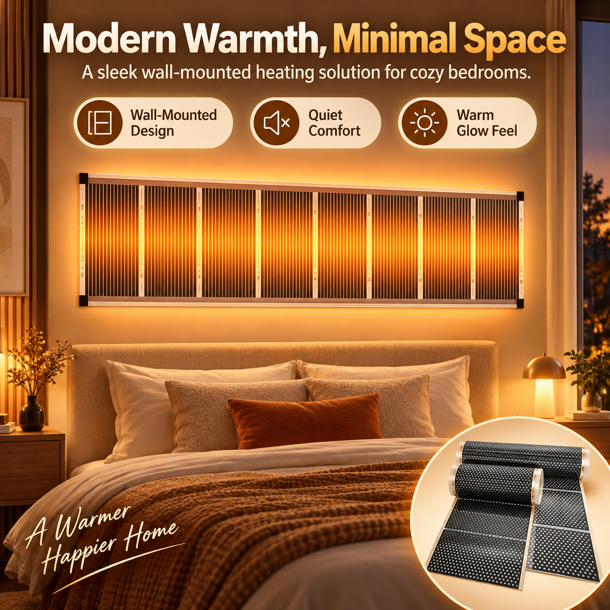 Wall-Mounted Infrared Heating Panel – Indoor Radiant Heater