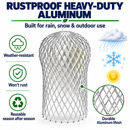Aluminum Gutter Guard Filter – Reusable Outdoor Downspout Leaf Strainer