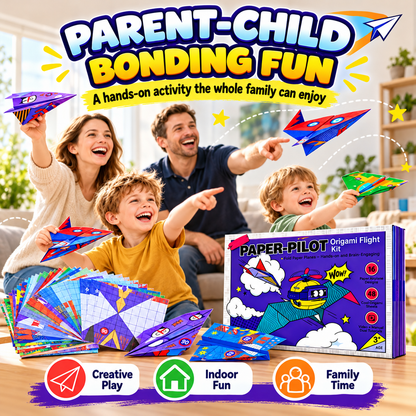 DIY Paper Airplane Kit – 16 Fun Designs & 48 Origami Sheets
