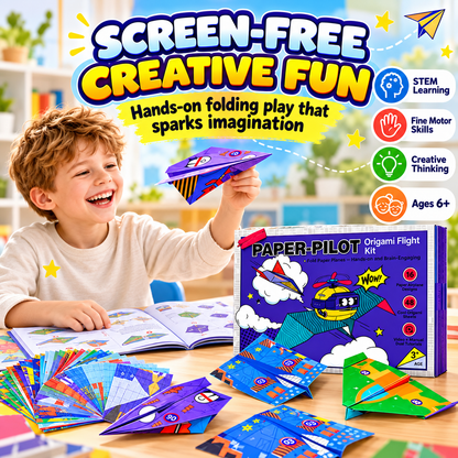 DIY Paper Airplane Kit – 16 Fun Designs & 48 Origami Sheets
